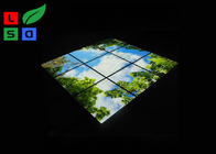 595x595Mm LED Shop Display Blue Sky LED Flat Panel Light For Ceiling Decoration